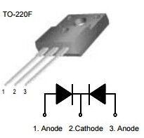 MBRF20100CT 20A 100V Schottky  Diyot TO220
