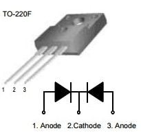 FHF20100 Schottky barrier diode 2X10A 100V TO220