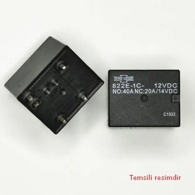 822E-1C-C 12VDC Röle 1Kontak 40A 12V DC (oto rölesi)
