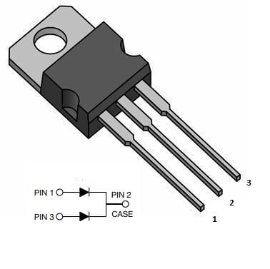 FEP16JT DIODE 16A 600V 50ns TO220