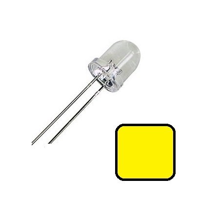 8mm Şeffaf Sarı Led