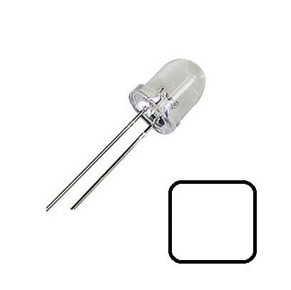 8mm Şeffaf Beyaz Led