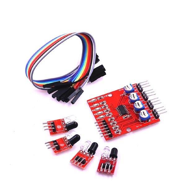 4 KANAL ÇİZGİ İZLEYEN SENSÖR SETİ - Arduino