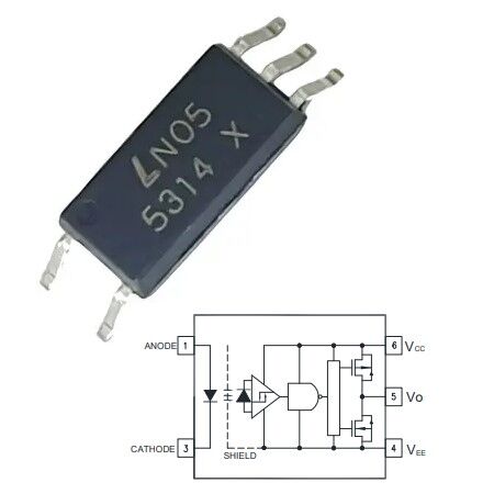 LTV-5314 1.5 Amp Output Current IGBT Gate Drive Photocoupler with Rail-to-Rail Output Voltage in Stretched LSO5