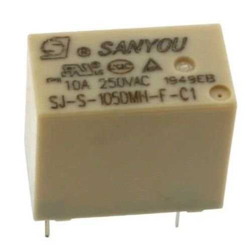 SJ-S-105DMH Röle 1kontak 10A 5V DC Mini pcb 4pin
