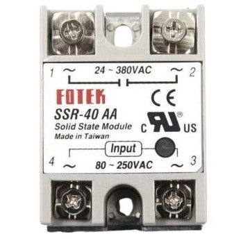 SSR-40AA 40A  80-250VAC Giriş 24-380VAC Çıkış Solid State Röle