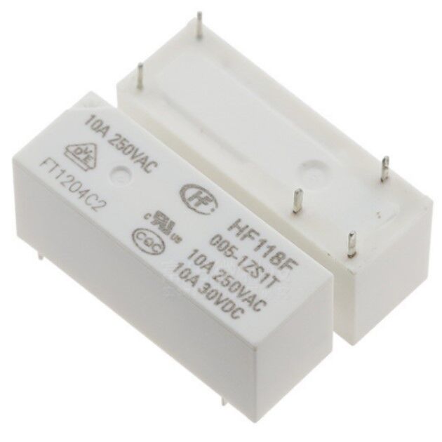 HF118F-005 Röle 1kontak 5V 10A DC Pcb 5pin 3,2mm