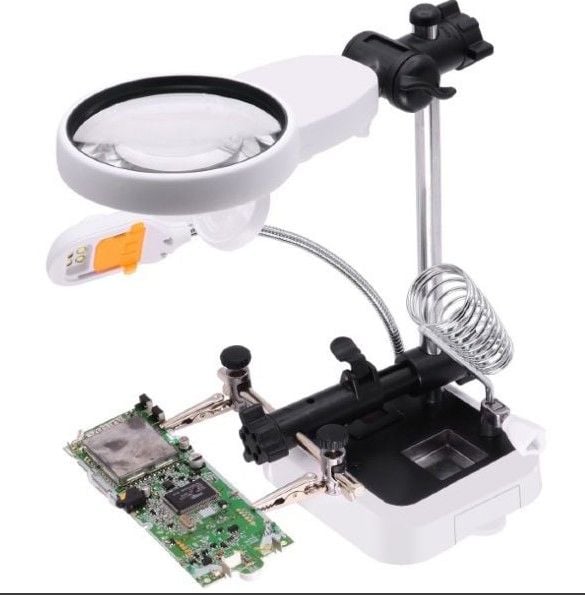 MG16129DC Ledli Büyüteçli Havya Standı
