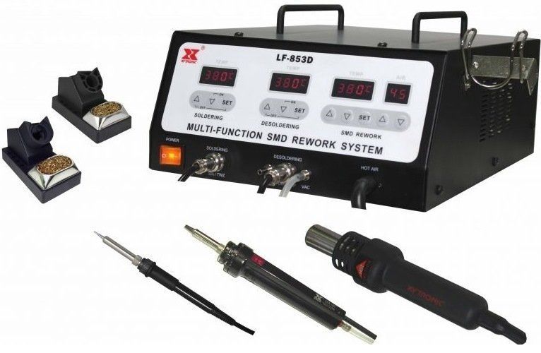 LF853D Vakumlu, Kalem Havyalı, Sıcak Hava Üflemeli 3′lü Havya Seti